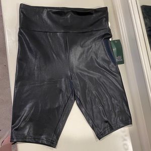 NWT Faux Leather Biker Shorts
